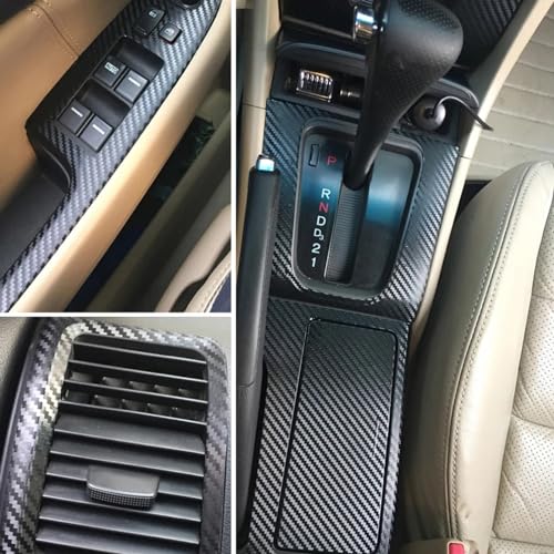Autocollants fiber de carbone pour console centrale de Honda Accord 2002-2007