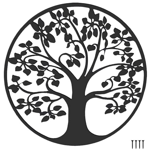 HZBAKLO Decorazione da parete in metallo, albero della vita, sagoma artistica da parete in ferro, albero della vita, scultura da appendere alla parete, decorazione da parete per interni ed esterni,