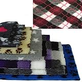 Beliebig zuschneidbar Vetbed -/ Drybed I Diamond grau-Fuchsia I 100 x 150 cm
