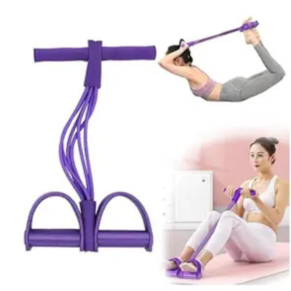 Tummy Trimmer Yoga Pedal Puller for Home Gym Exercise - Resistance Band for Abs, Legs, Arms, Full Body Workout (Men & Women)- [Random Colour] 1pcs.-image-16