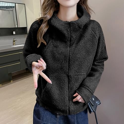 Warm Fuzzy Hooded Plain Outfits for Ladies Fall Winter Long Sleeve Jacket Hoodies Outfits Women 2025 Fashion2