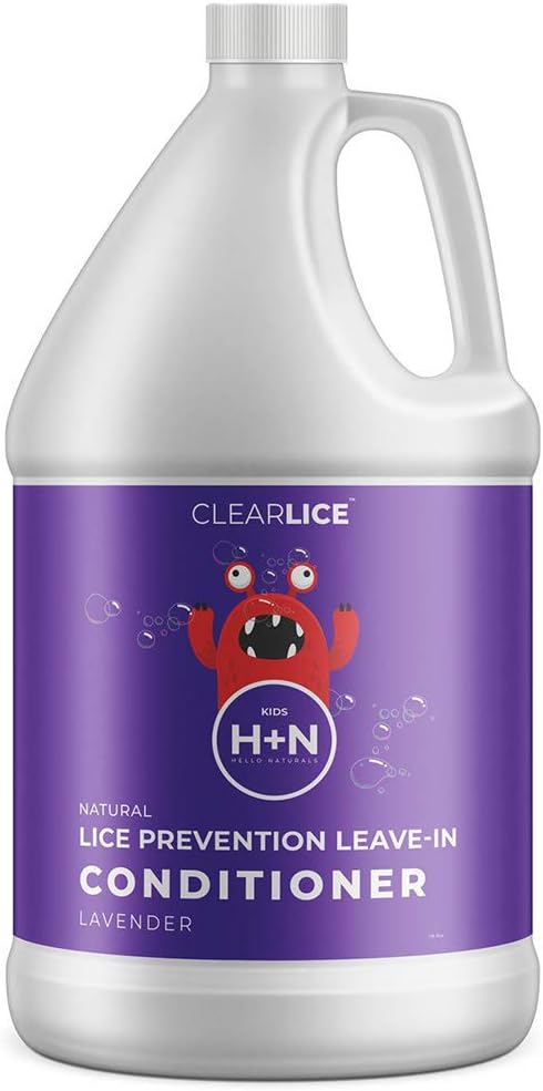 ClearLice® Gallon Size Lice Prevention Conditioner - Repels Lice, Eggs and Nits Naturally - Skin Friendly, Safe for Daily Use - With Soft Scent of Lavender and Peppermint - 128 oz