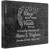 PlaqueMaker Personalized Granite Memorial Stone with Custom Name and Dates Great Sympathy Gift Garden Memorial or Tribute to a Lost Loved One
