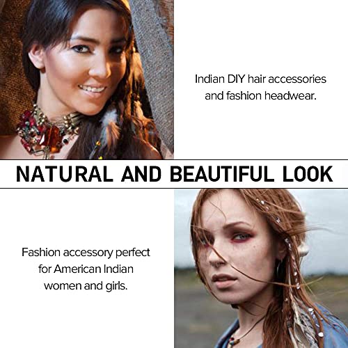 Aosome Handmade Feather Hair Clips - Tribal Braided Beads Headdress thumb #5