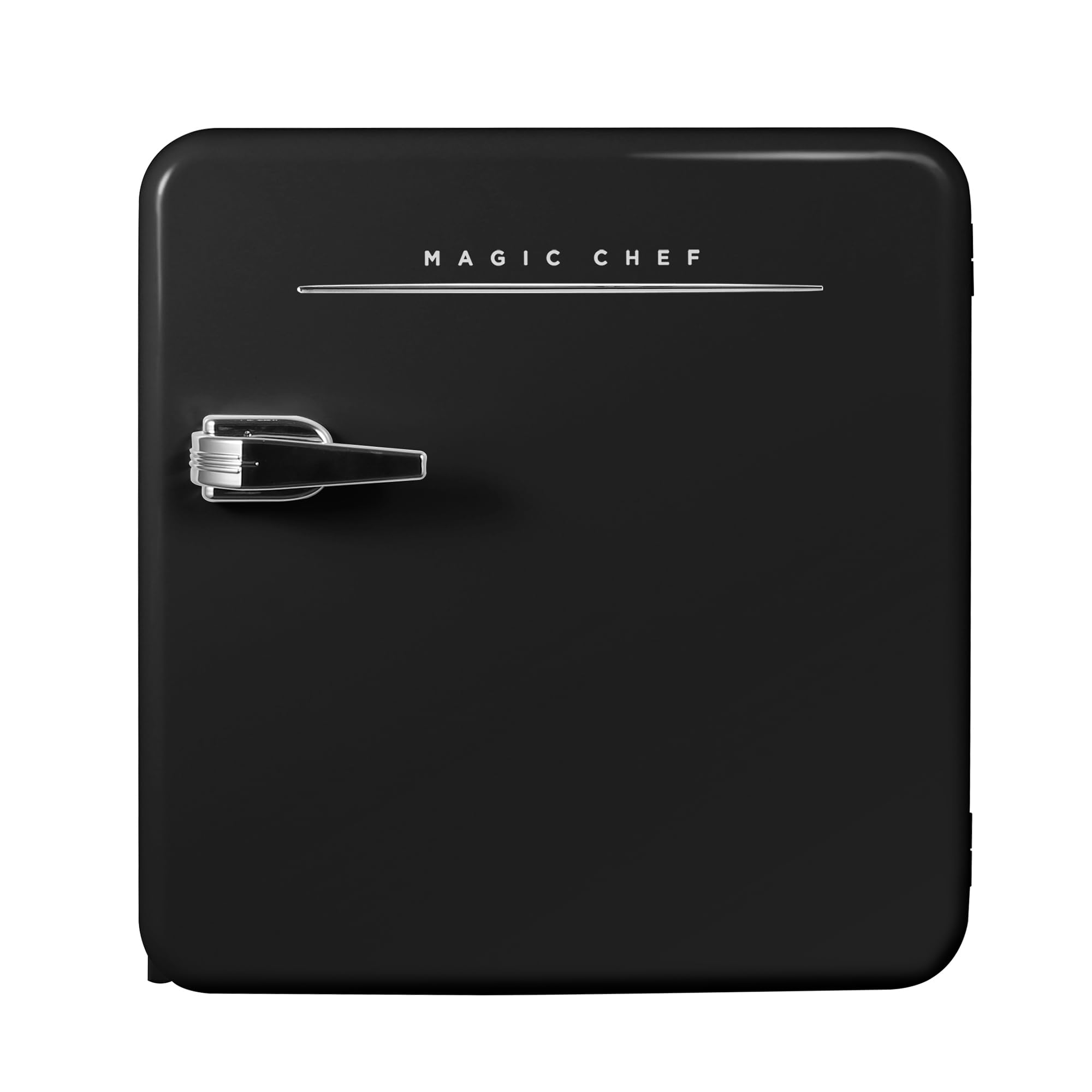 17.5 in. 1.6 cu.ft. Retro Mini Refrigerator in Black, Without Freezer