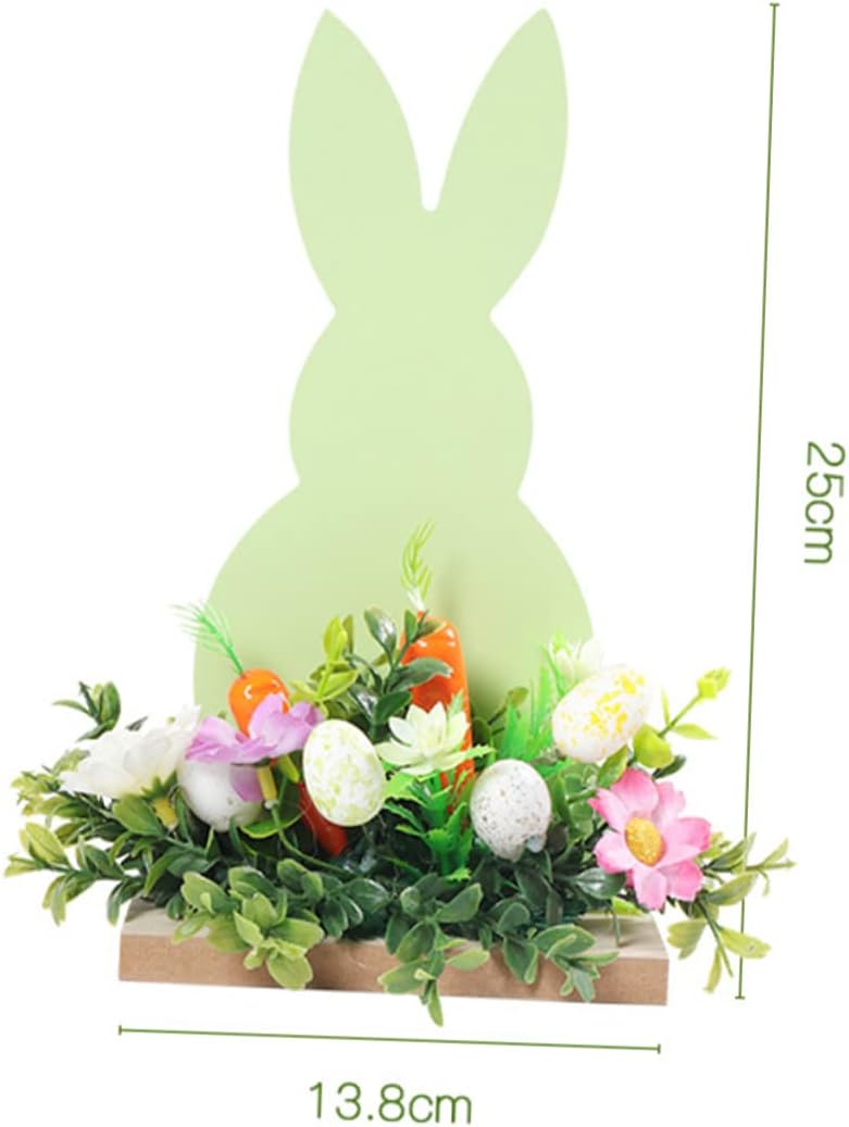 Zerodeko 3pcs Easter Bunny Table Decorations Spring Tabletop Centerpieces for Home Office Party Multi-Purpose Easter Decor Stable Base for Seasonal Celebrations