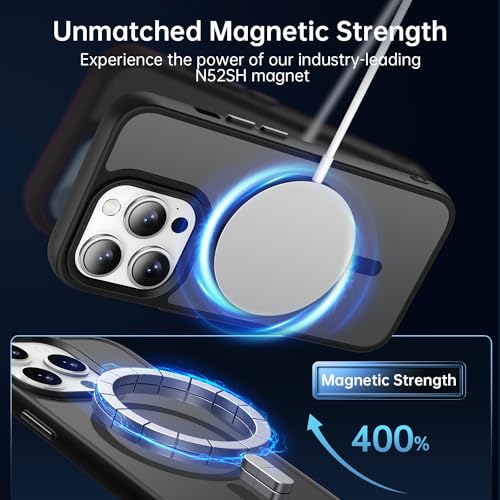 Coque iPhone 12 Pro Max magnétique translucide mate anti-choc par LUMARKE - 3