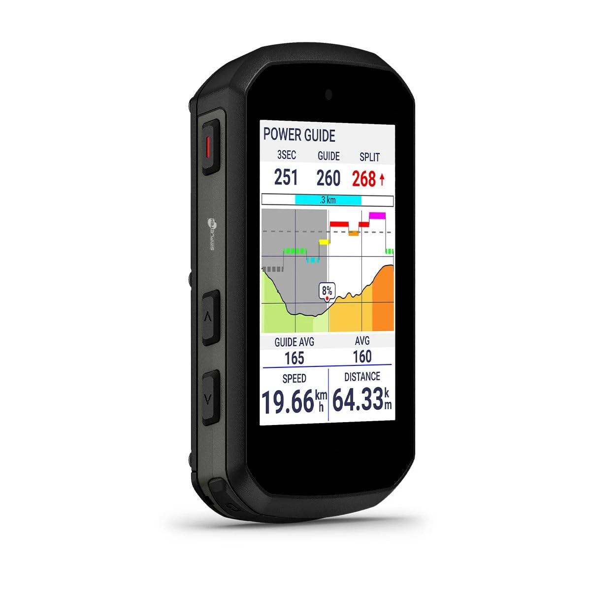 SIMPLETEK - Ciclocomputer GPS Multibanda Professionale Display 2,7” WI-FI | Connettività Bluetooth, ANT+ , autonomia fino a 36 ore, funzioni energia stamina, mappe integrate, memoria 32GB, IPX7
