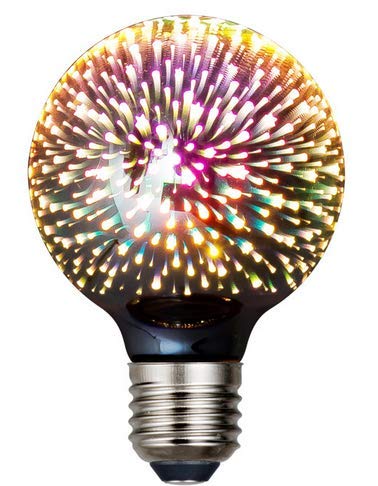 Bulbright - Lampadina a LED G80 con effetto 3D