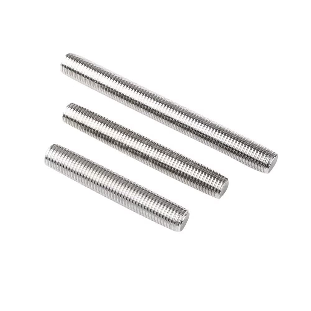 FEEIMOL Stainless Steel Fully Threaded Rod Bar Studs M10x80mm (2 pcs), Silver - Image 2