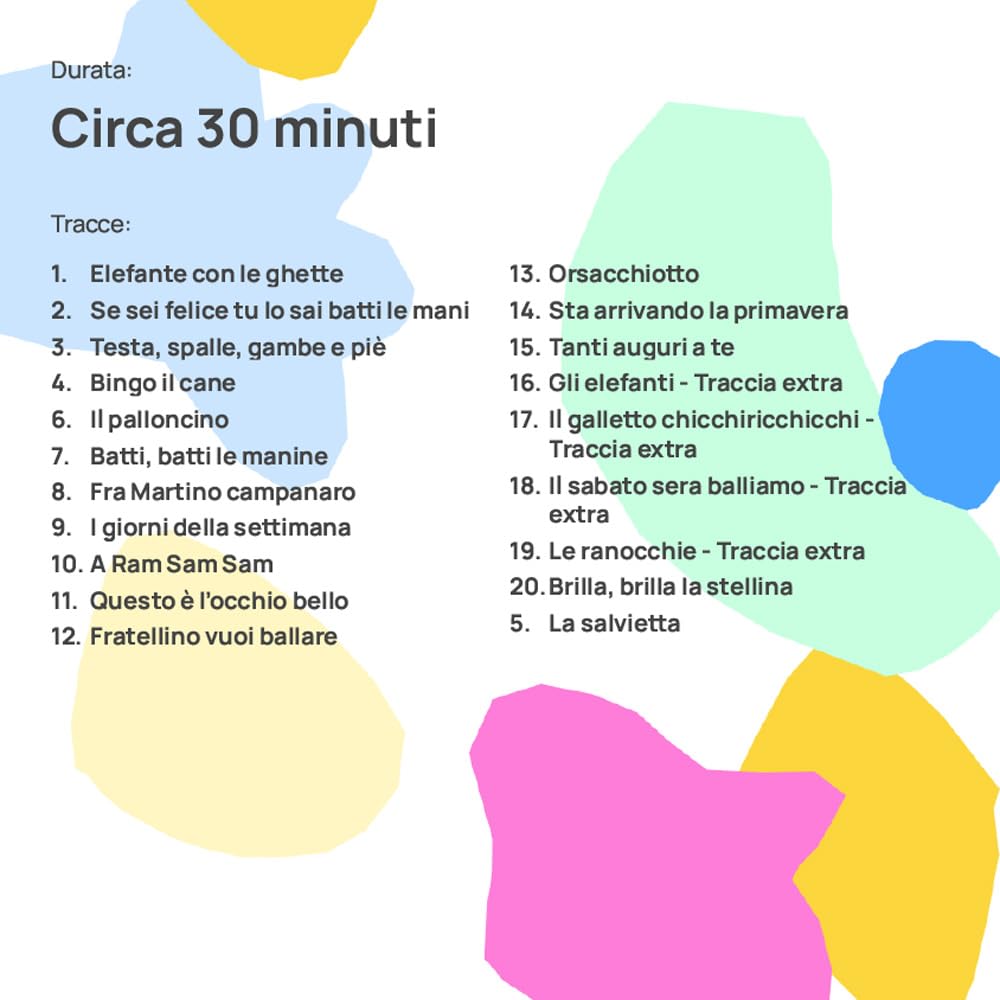 FABA Personaggio Sonoro Le Canzoni di Ele l'Elefante Bambini 0-3 Anni Versione Italiana