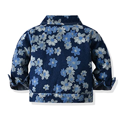 Toddler Boys Girls Windproof Floral Prints Denim Coat Jacket Kids Warm Outerwear Jacket Clothes For Kids Girls2