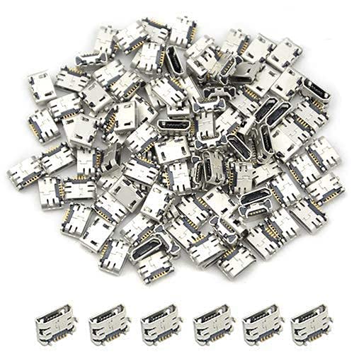 BGTXINGI 100 Stück USB Typ B Standard Micro Port Buchse Lötstecker 5 Pin SMD SMT Klinkenbuchse Stecker