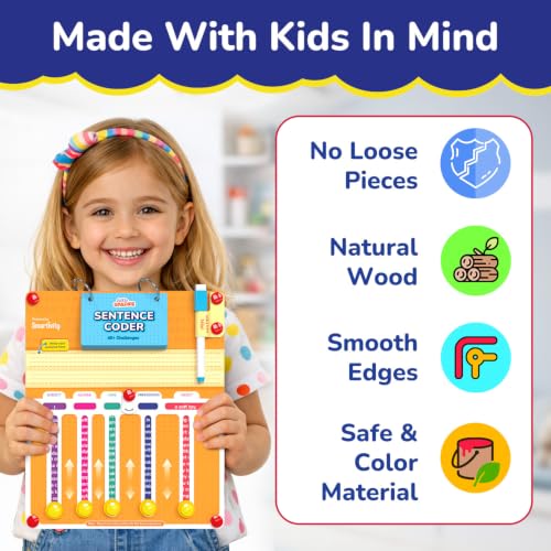 Image of Smartivity Sentence Building Learning Game for Kids 6-10 Years I 100+ Sentences, Learn Parts of Speech I Educational Birthday Gift for Boys & Girls Ages 6,7,8,9,10 Years, Travel Friendly