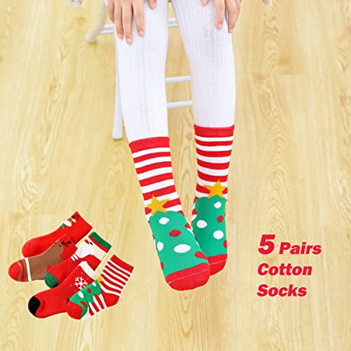 YXBQueen Kids Fuzzy Socks Children Christmas Socks Christmas Crew Socks Kids Christmas Socks Santa Claus for Boys Girls Xmas2