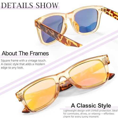 Image of SIPHEW Polarized Sunglasses for Women & Men - UV400 Mirrored Eyewear | Designer Unisex Fashion Sun Glasses w /Medium Fit,Suitable for Any Face Shape,Beach,Everyday Wear