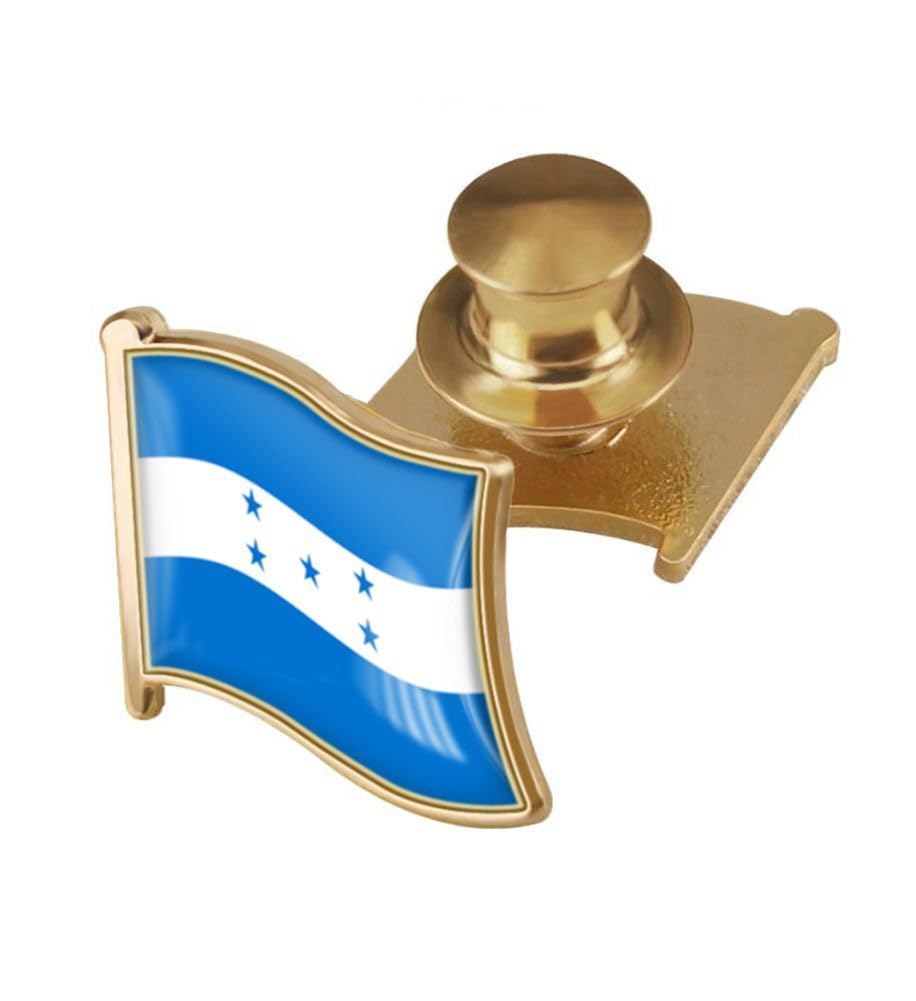 vmcoatdu Country Flag Backs Locking Pin Keepers Locking Clasp Pin Badge International Travel Brooch Metal Alloy Souvenir Pin 0.75x0.7 Inch Small Pin