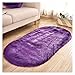 Produktbild Viele Möglichkeiten der schönen ovalen Kunstpelz, Kunstschaffellen, waschbare Sitzkissen, Flauschige Teppiche, Flauschige Wolle, weich Wohnzimmer Teppiche (Farbe : Lila, Größe : 80x150cm)