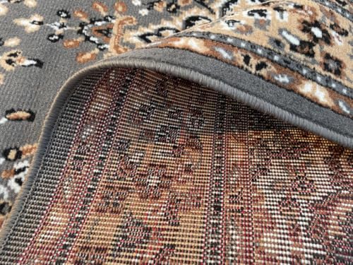 Image of TTC THREAD & TEXTURE CARPET Traditional Comfort: Power-Loomed Carpets for Living Room- Every Space Area Rug Color Grey Size 7x10 Feet (210x300cm)