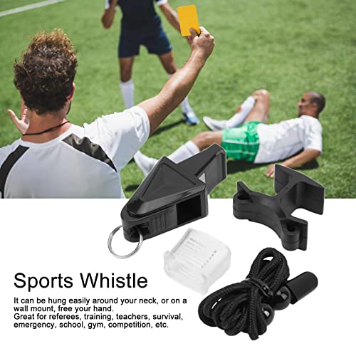 Silbato de árbitro para fútbol plástico con cordón miniatura 2