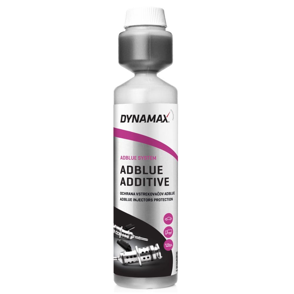 DYNAMAXADBLUE ADDITIVE Anti Crystal AdBlue System Additive, NOx Reduction, Concetrated (1:500), 250ml Bottle with dispenser - Treats 120 Litres