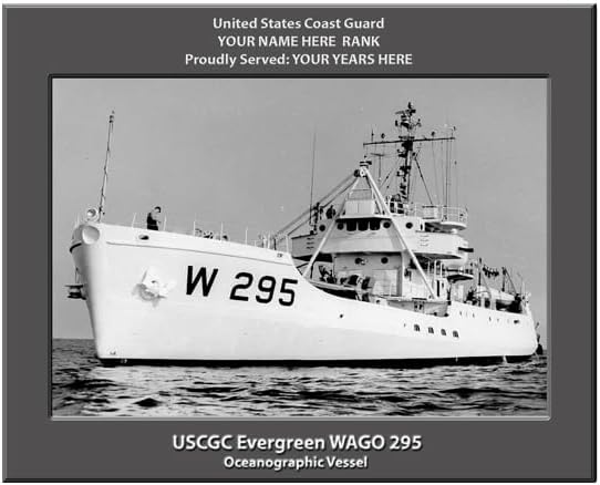 USCGC EvergreenWAGO 295 Personalized Canvas Print, Coast Guard Photo, 11x14 Inch, Personalized Name and Rank, Made in USA
