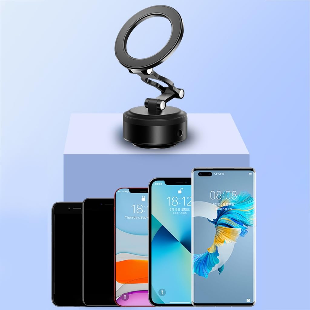 Soporte de teléfono para vehículo, ventosa al vacío con accesorio de vacío, rotación de 360 grados para una experiencia de conducción segura