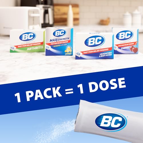 BC Powder Original Strength Pain Reliever, Aspirin Dissolve Packs, 50 Count
