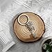 SHTALHST Crown Keychain, Royalty Themed Keyring, Friend & Sister Gifts, Silver Metal Modern Keychain with Intricate Design