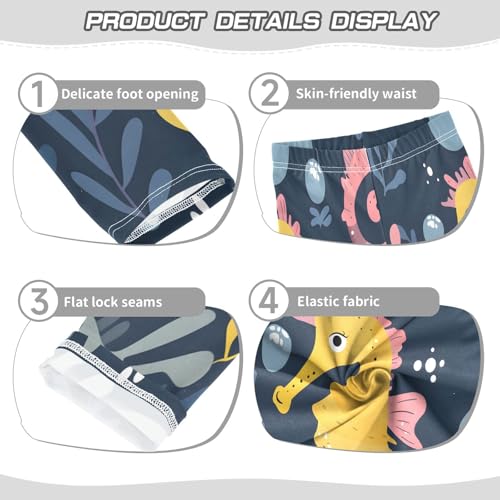 Toddler Girls Leggings Printed Yoga Pants Leggings Seahorse Bubble for Kids3