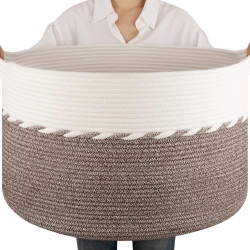 OIAHOMY 90L Blanket Basket for Living Room, Large Basket 23
