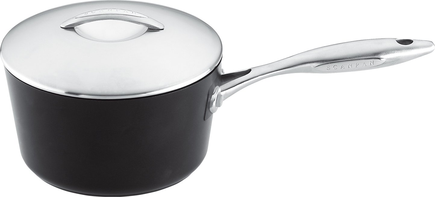 Professional 1 1/4 qt Nonstick Saucepan with Lid - Compatible with All Cooktops, Induction Ready, Metal Utensil Safe, Oven Safe to 500°F, Dishwasher Safe