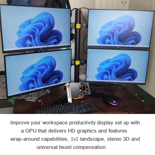 Image of Radeon RX560 4G Graphics Card, with 4 HDMI 4 Monitor Graphics Card,Computer PC GPU GDDR5 128 Bit DirectX 12 PCI Express X16 3.0, 4 Port Video Cards (AMD RX560 4G 4HDMI)