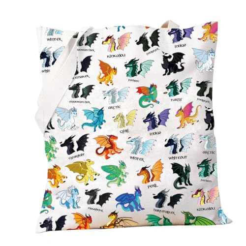 PXTIDY Dragon Dragonology Novel Gift Book of Dragon Tote Bag Fantasy Dragon Tribes Dragon Lovers Gift