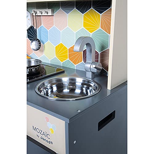 Janod - Mozaïc Big Cooker - Play Kitchen for Children - Children's Kitchen with Sound and Light - Wooden Kitchen with 3… – Bild 8