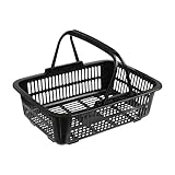 バスケット 持ち手付 ブラック 44.5×30×高さ13.5cm サンテール のせのせバスケット
