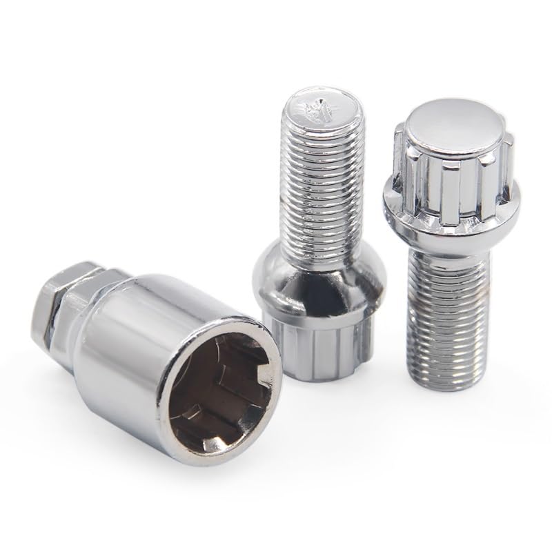 Set di bulloni antifurto for ruote in acciaio for auto for dadi antifurto di sicurezza con raggio di bloccaggio M14 * 1,5 for 8D0601139F