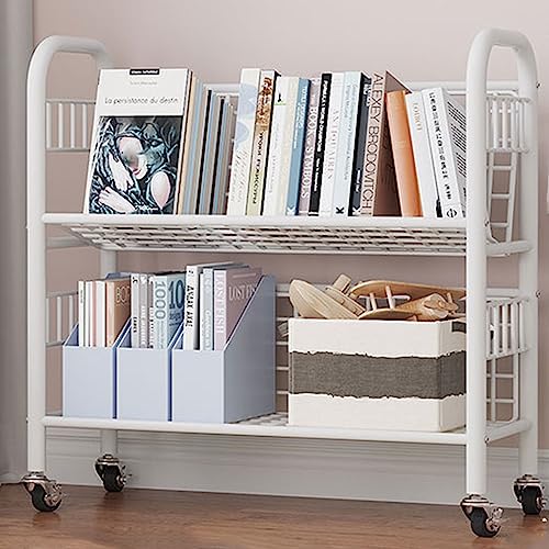 360° Rotating Bookshelf - Multifunctional Rolling Cart for Home &amp; Office Storage, Kitchen Organizer, Space-Saving Design, Stylish &amp; Practical Solution for Easy Access