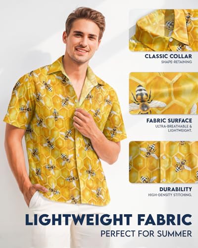 Image of 99TIMORO Fathers Film Button Down Shirt for Men, Funny Hawaiian Short Sleeve Top, Summer Beach Gifts