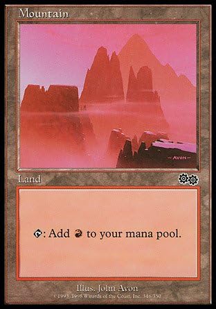 Magic The Gathering - Mountain (346) - Urza's Saga
