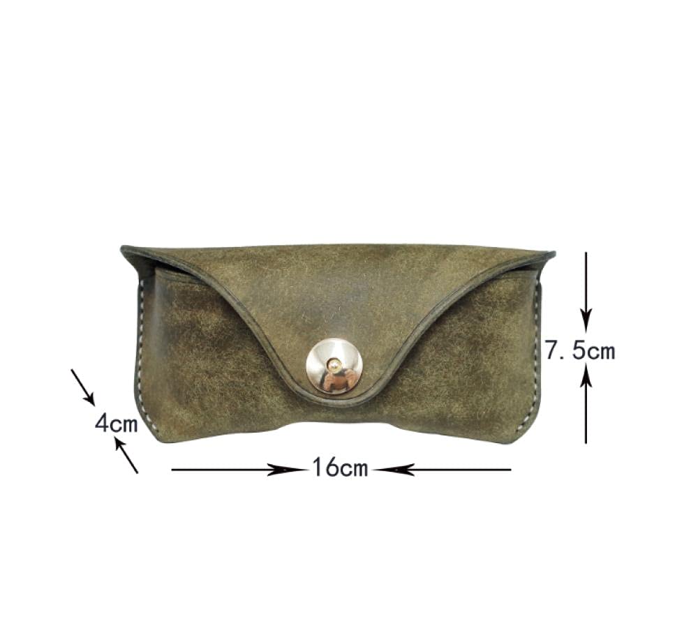 Brillenetui Sonnenbrillentasche Sonnenbrillen Etui Brillentasche Gestrüchte Pflanze Bräunung Haut Handgemachte Leder Retro Compact Sonnenbrille Gläser Fall-Blau