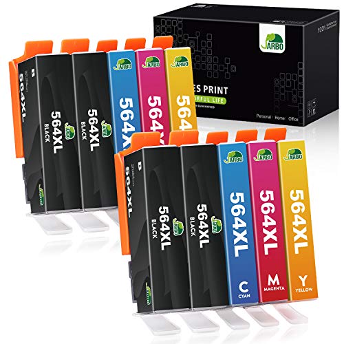 JARBO Compatible Ink Cartridge Replacement for HP 564XL 564 XL High Yield, Compatible with HP Photosmart 5520 6520 5510 6510 Officejet 4620 Deskjet 3520 Printer 4 Color 10 Packs (4 BK 2 C 2 M 2 Y)