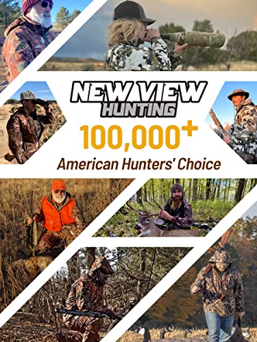 New View Quiet Hunting Clothes For Men With 11 Pockets, Fleece-Lined Water Resistant Camo Jacket And Pants #TOP6