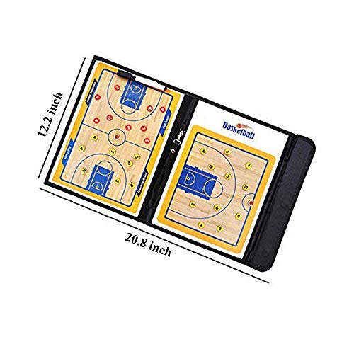 Basketball Coaching Board Coaches Clipboard Tactical Magnetic Board Kit with Dry Erase, Marker Pen and Zipper Bag (Basketball Board) (Basketball Coaching Board) (Basketball Coaching Board)