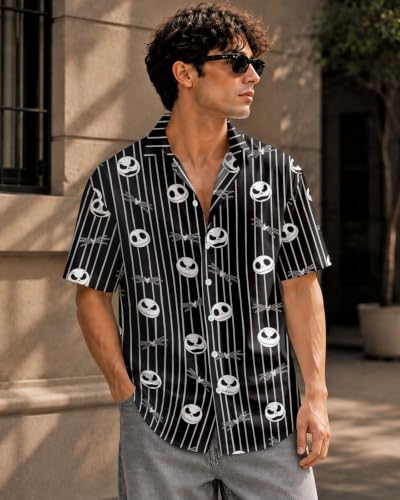Image of 99TIMORO Funny Movie Mens Hawaiian Shirts Button Down Short Sleeve