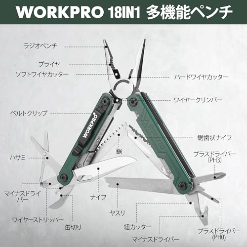 WORKPRO 多機能ペンチ 18-in-1 マルチツール