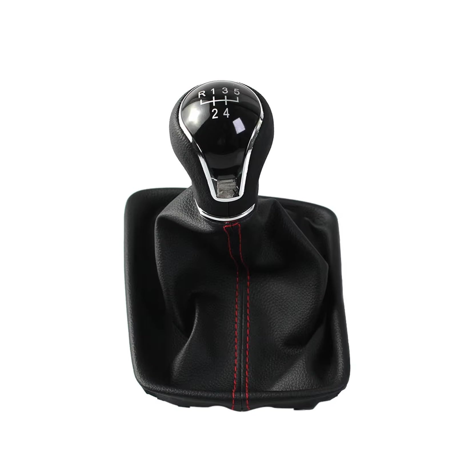 Hguvsjd Car Shift Gear Knob for Seat for Leon III MK3 2012-2020 5/6 Speed Gear Shift Knob LHD with Shifter Level Stick Gaiter Boot Dust Cover Transmission Shifter Lever(5 Speed Black Red)