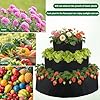 BOUTICOL 3 Tiered Fabric Strawberry Planter 48 36 24 inch Strawberry Tower Planter Stackable Planters Strawberry Grow Kit #5