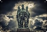 Commando Memorial Scotland - 8x12 Inch Metal Tin Sign, War Military Wall Art