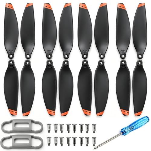 Image of 16PCS DJI Mini 4K/Mini 2/2 SE/SE Propellers Kit, Low Noise Replacement Blades with Screws, Screwdriver and 2 Silicone Propeller Holders, Quick Install Accessories for Smooth Flight
